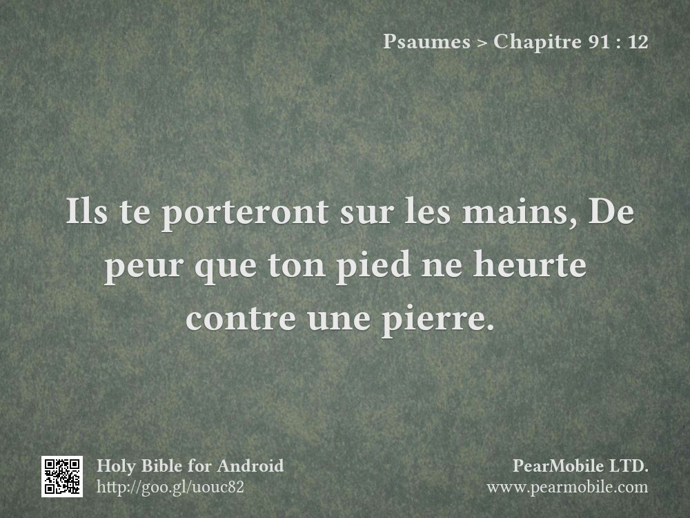 Psaumes, Chapitre 91:12